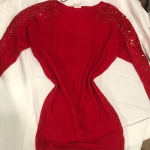 Siren Lily Vibrant Red Knit Dress
